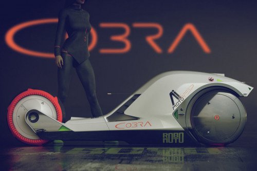 Этот автономный байк в стиле кобры создан для волнующих гонок в виртуальной реальности!